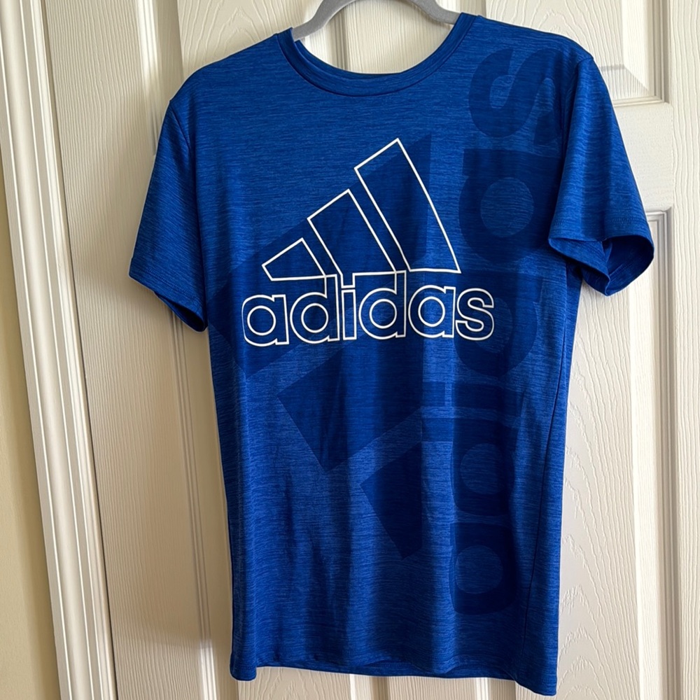 NWOT Big Boy Large or Teen Adidas Blue Shirt